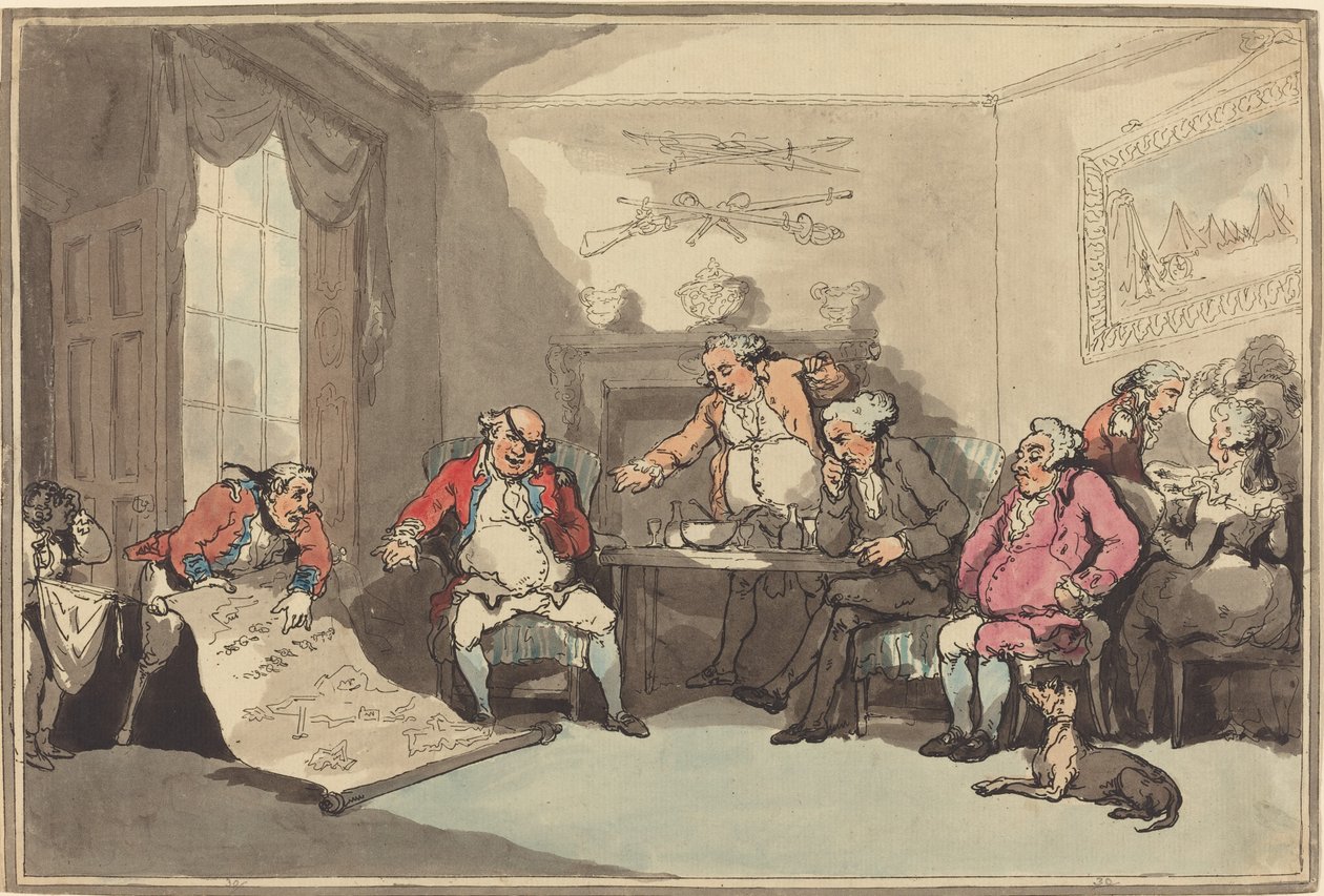 Reunião da milícia de Thomas Rowlandson