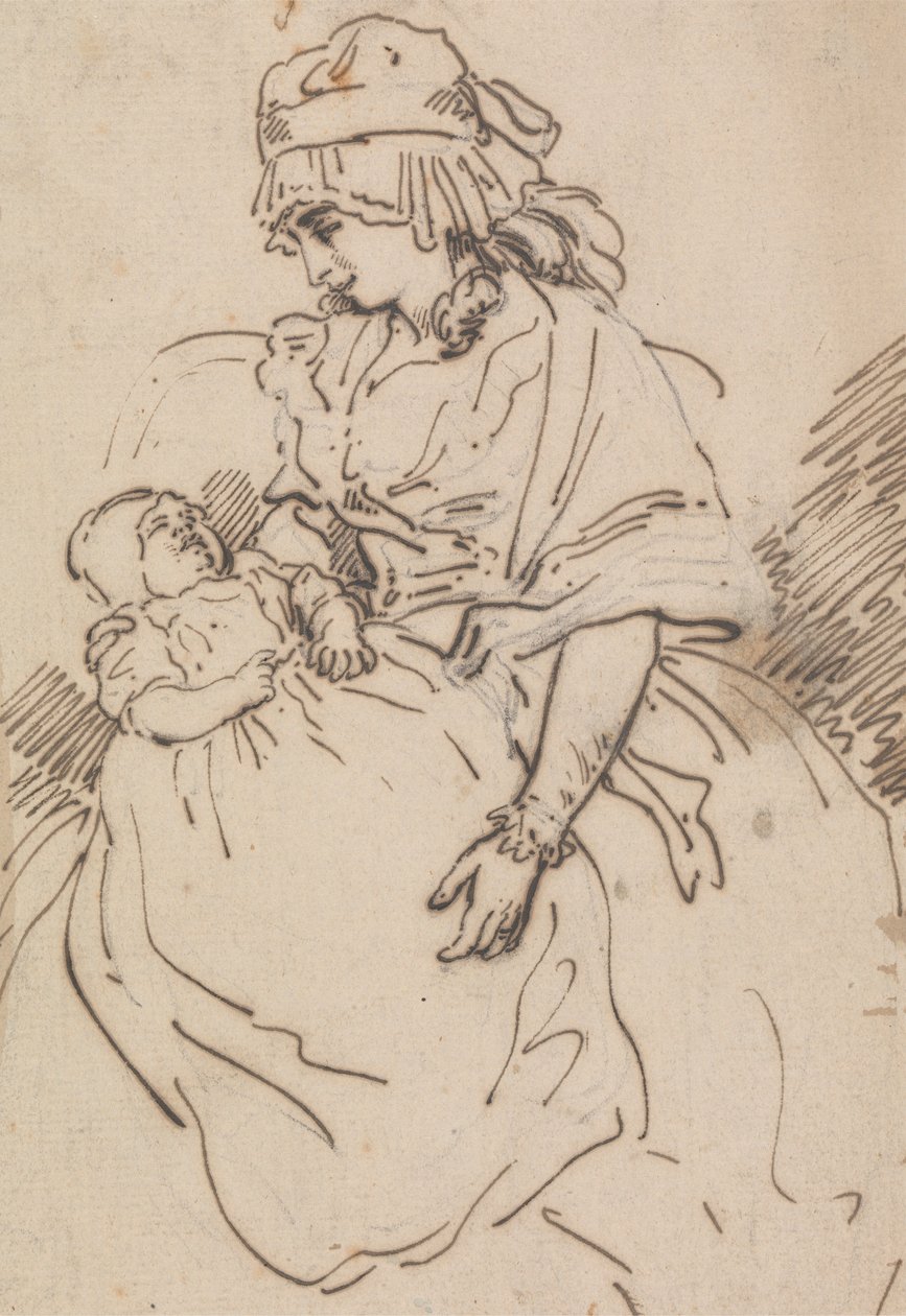Uma mãe e um filho de Thomas Rowlandson