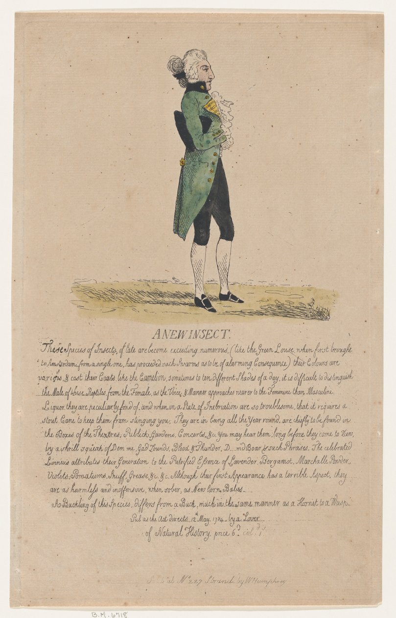 Um novo inseto, 12 de maio de 1784., 12 de maio de 1784. de Thomas Rowlandson