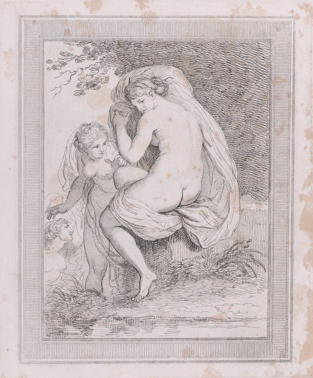 Uma ninfa se secando, 1790-99., 1790-99. de Thomas Rowlandson