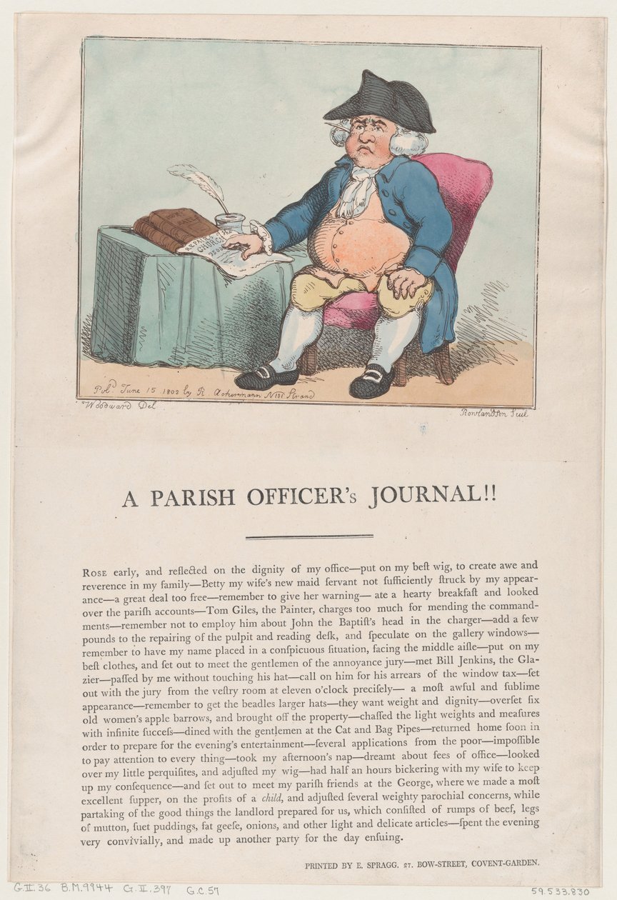 Diário de um oficial da paróquia!!, 15 de junho de 1802., 15 de junho de 1802. de Thomas Rowlandson
