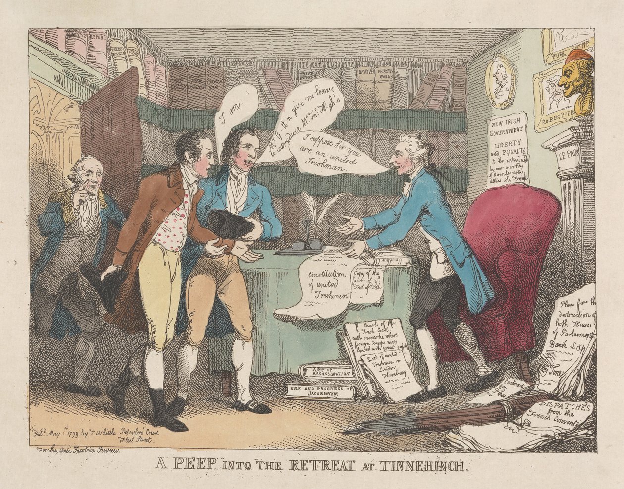 Um vislumbre do retiro em Tinnehinch de Thomas Rowlandson