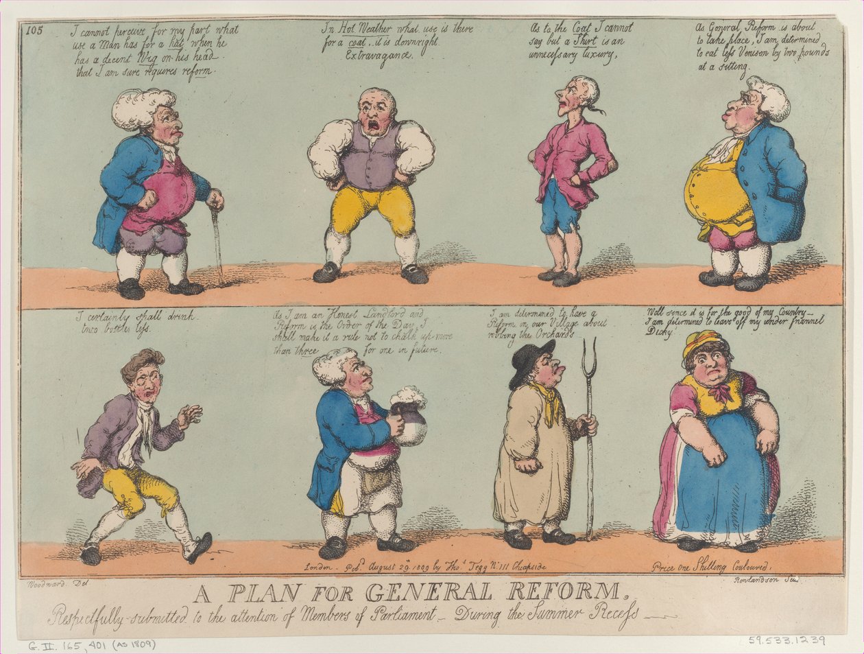 Um Plano de Reforma Geral, Respeitosamente submetido à atenção dos Membros de..., 29 de agosto de 1809. de Thomas Rowlandson