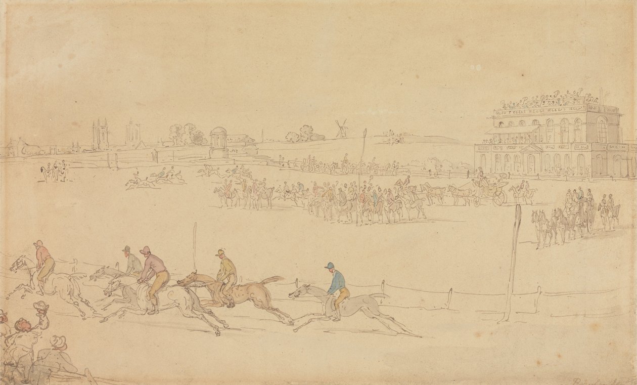 Uma corrida no Knavesmire, em York de Thomas Rowlandson