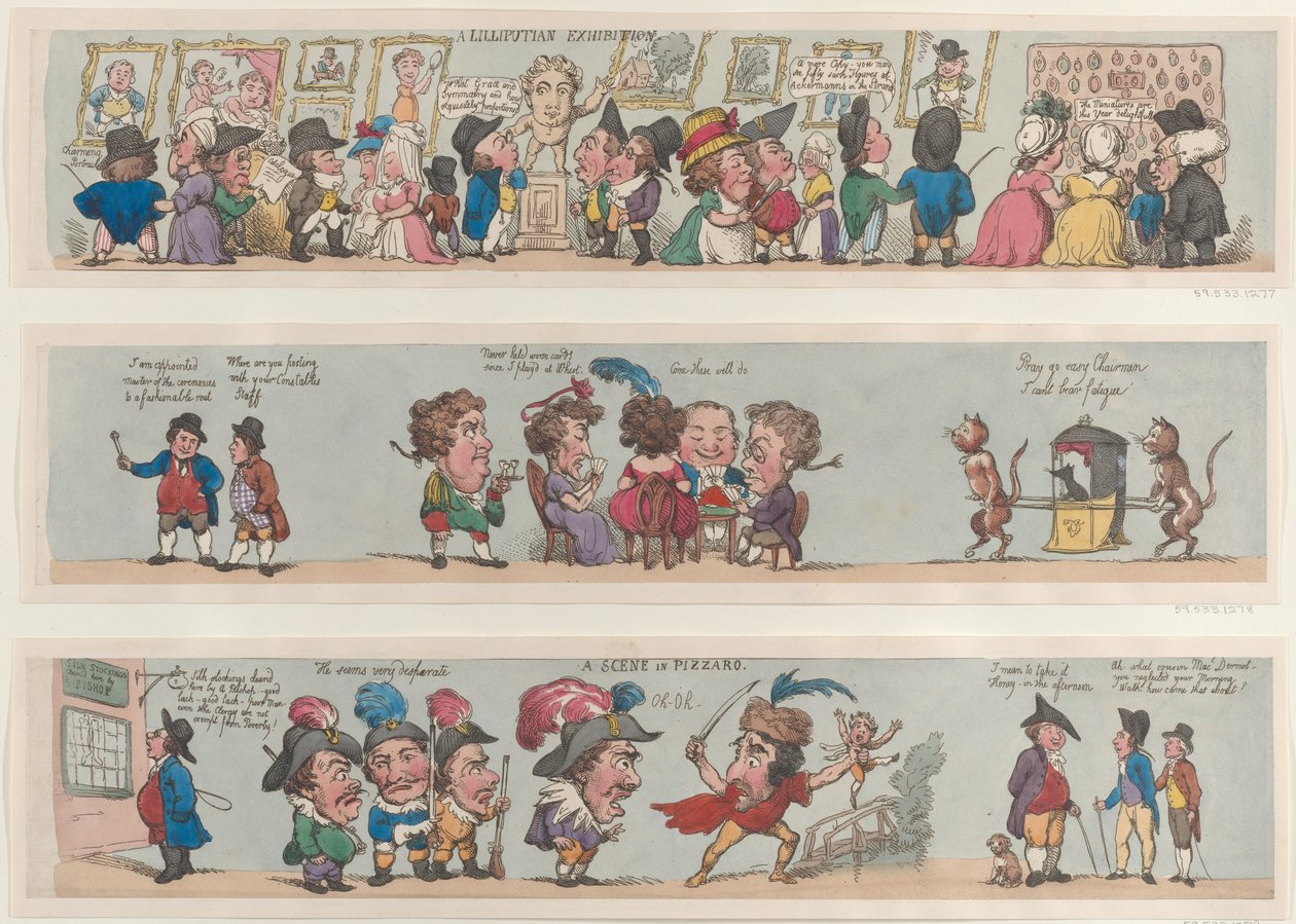 A Scene in Pizzaro, Grotesque Borders for Rooms and Halls, 1799-1800., 1799-1800. de Thomas Rowlandson