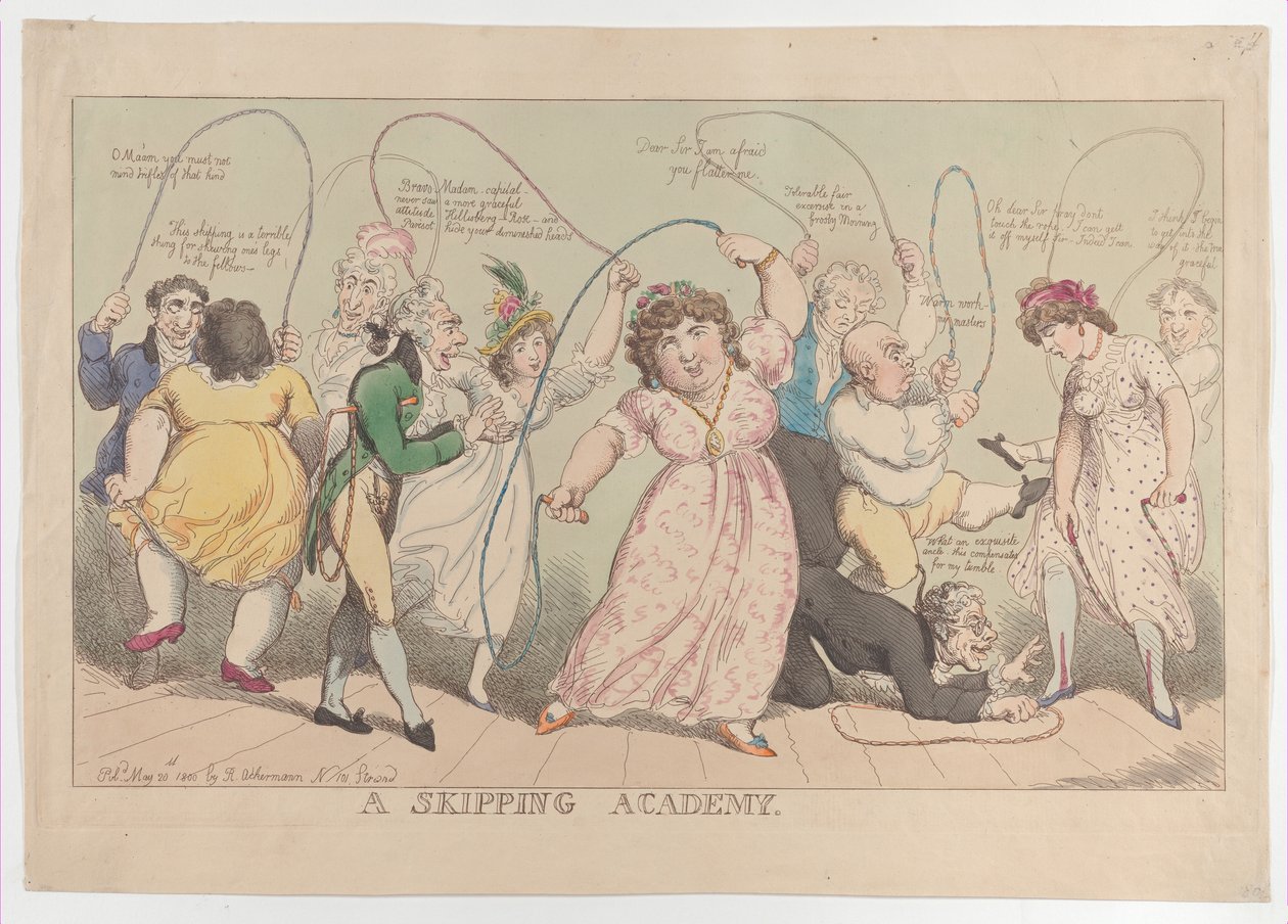 A Skipping Academy, 20 de maio de 1800., 20 de maio de 1800. de Thomas Rowlandson