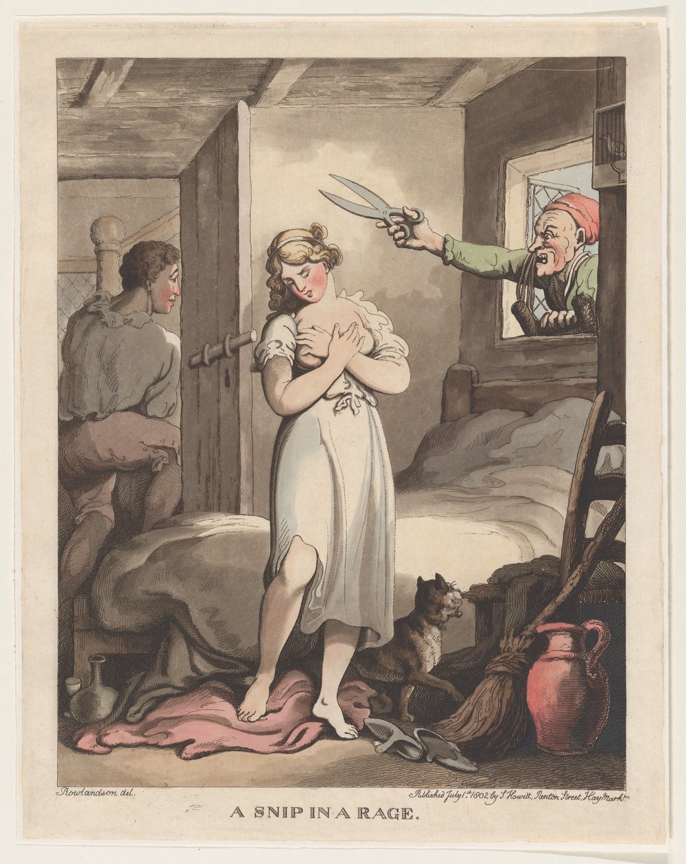A Snip in a Rage, 1 de julho de 1802., 1 de julho de 1802. de Thomas Rowlandson