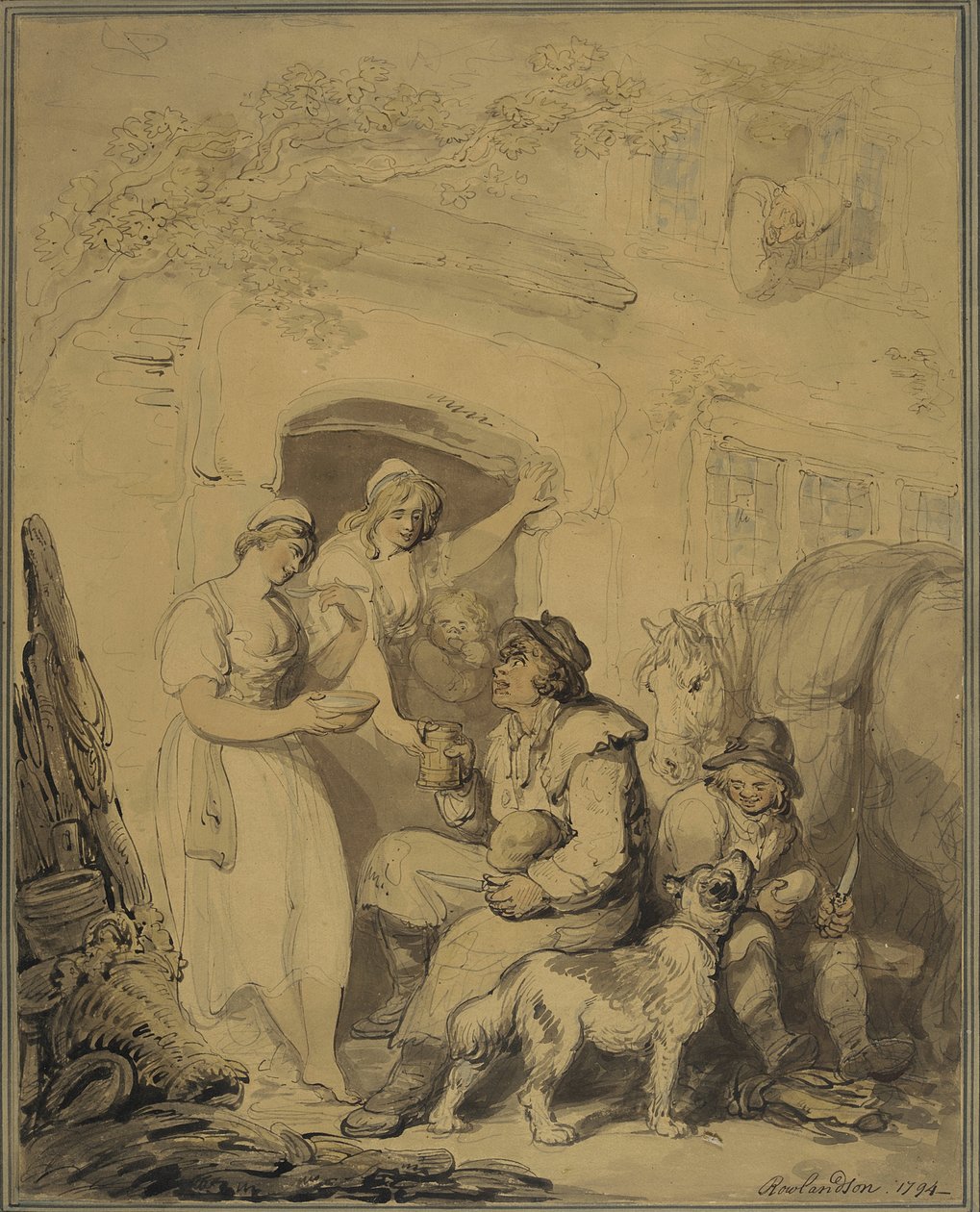 Uma paragem na estalagem de Thomas Rowlandson