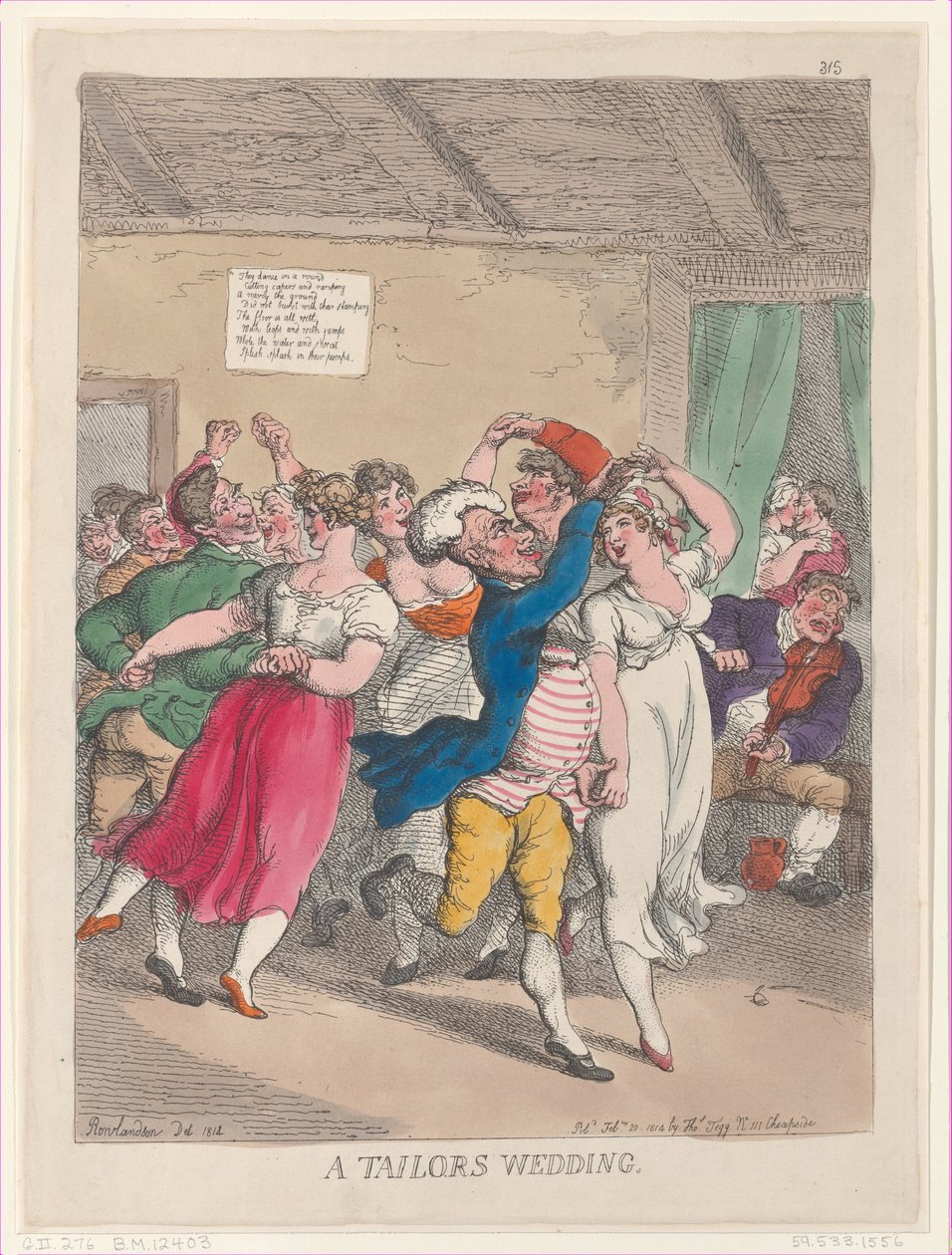 Um casamento de alfaiates, 20 de fevereiro de 1814., 20 de fevereiro de 1814. de Thomas Rowlandson