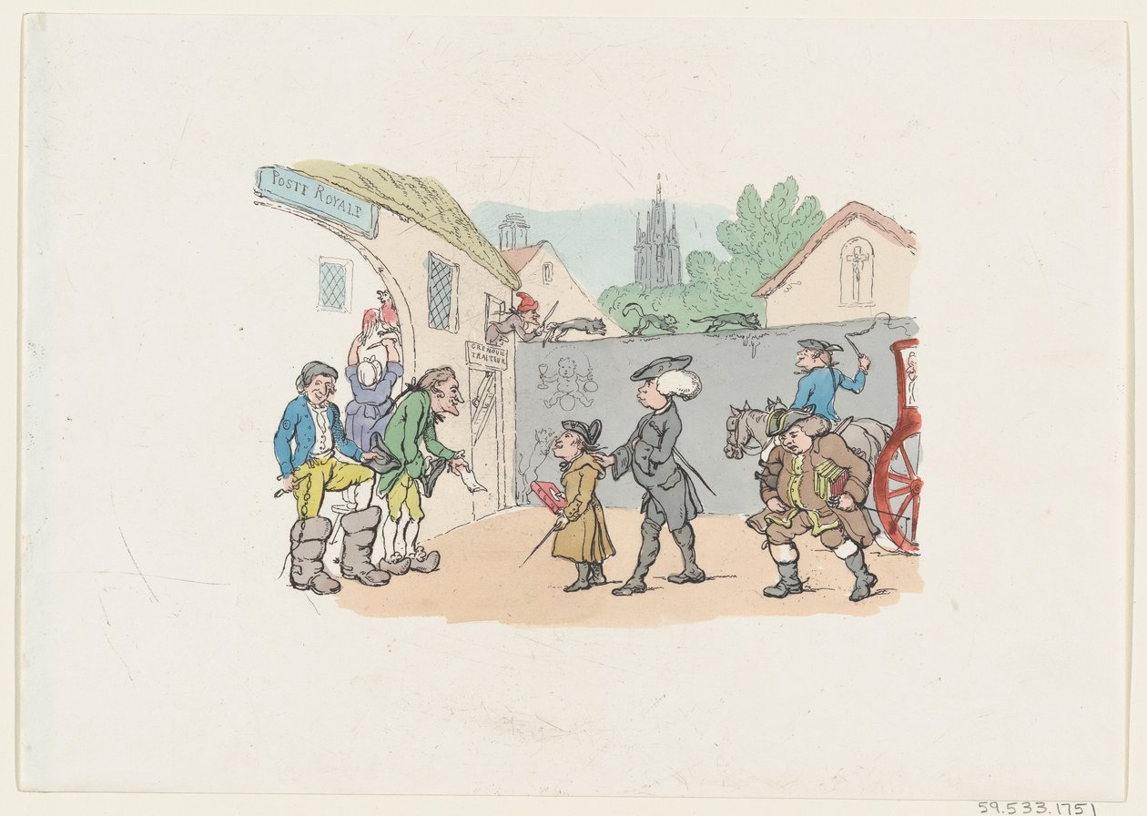 Um Tour para Partes Estrangeiras, 1807 ., 1807 . de Thomas Rowlandson