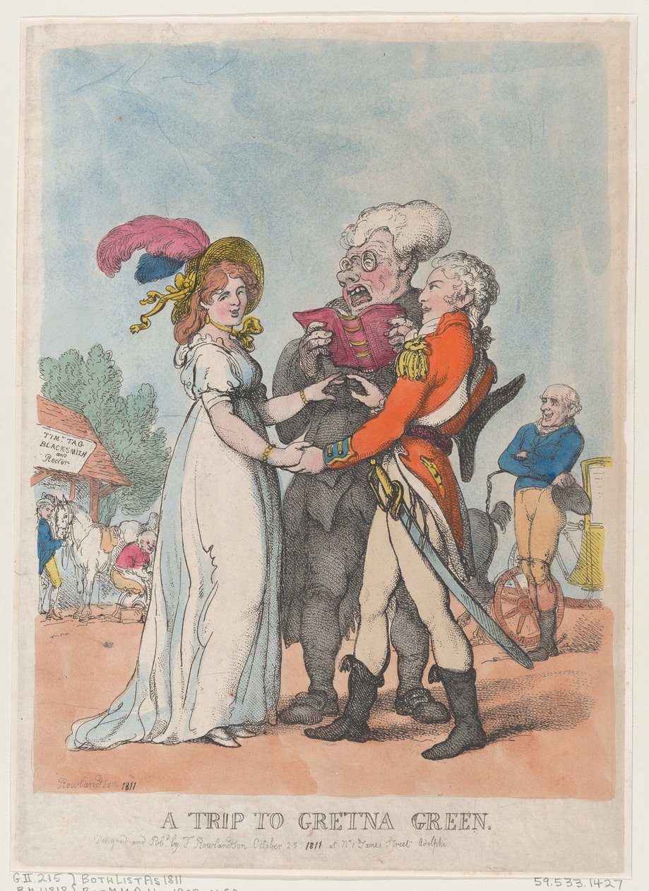 Uma viagem a Gretna Green, 1803., 1803. de Thomas Rowlandson