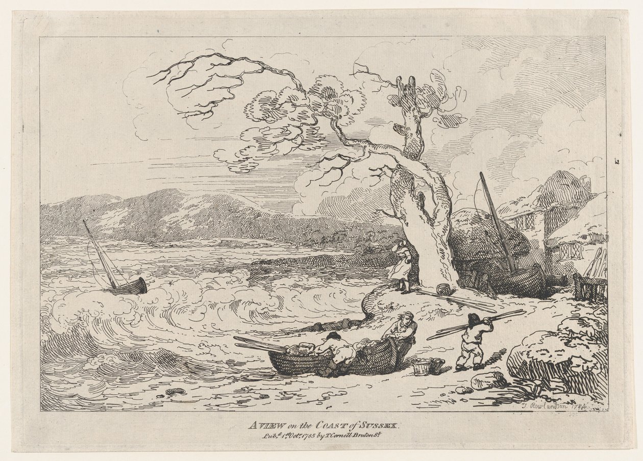 A View on the Coast of Sussex, 1 de outubro de 1785., 1 de outubro de 1785. de Thomas Rowlandson