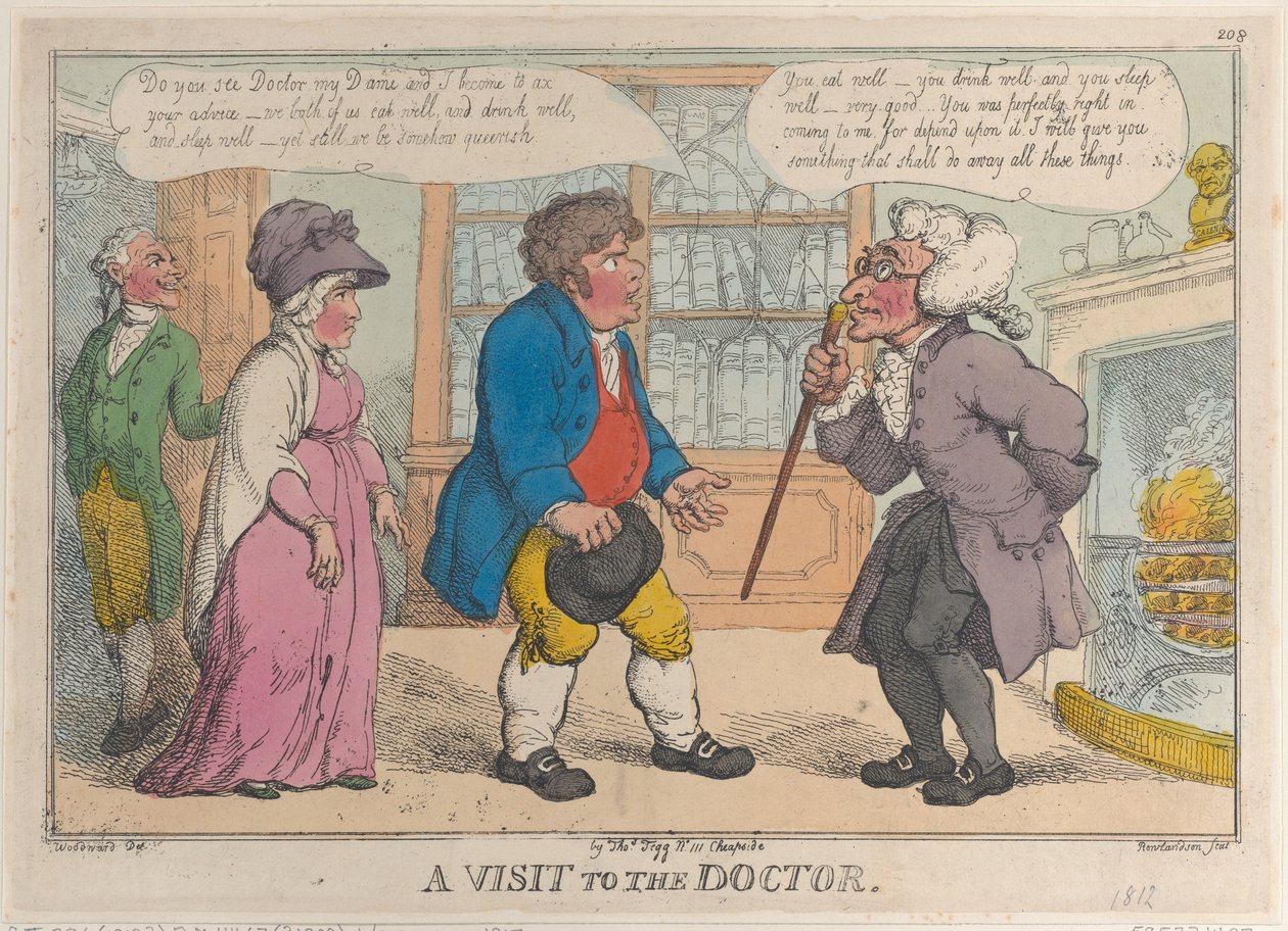 Uma visita ao Doutor, 1809-12., 1809-12. de Thomas Rowlandson