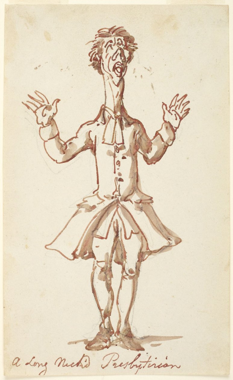 Um presbiteriano de pescoço comprido de Thomas Rowlandson
