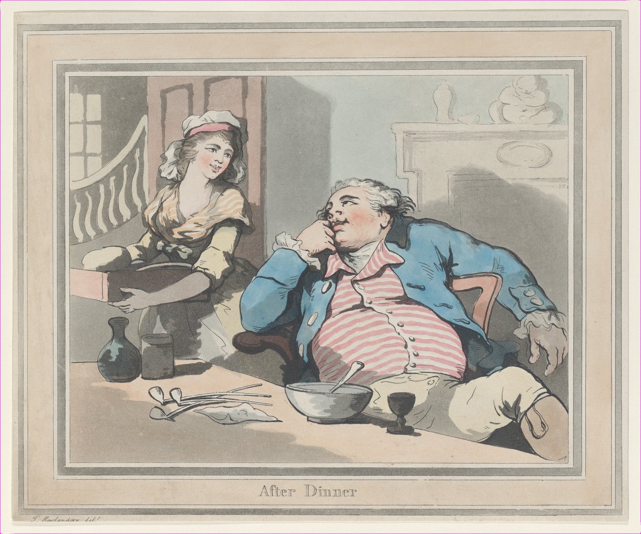 Depois do jantar, 1790. de Thomas Rowlandson
