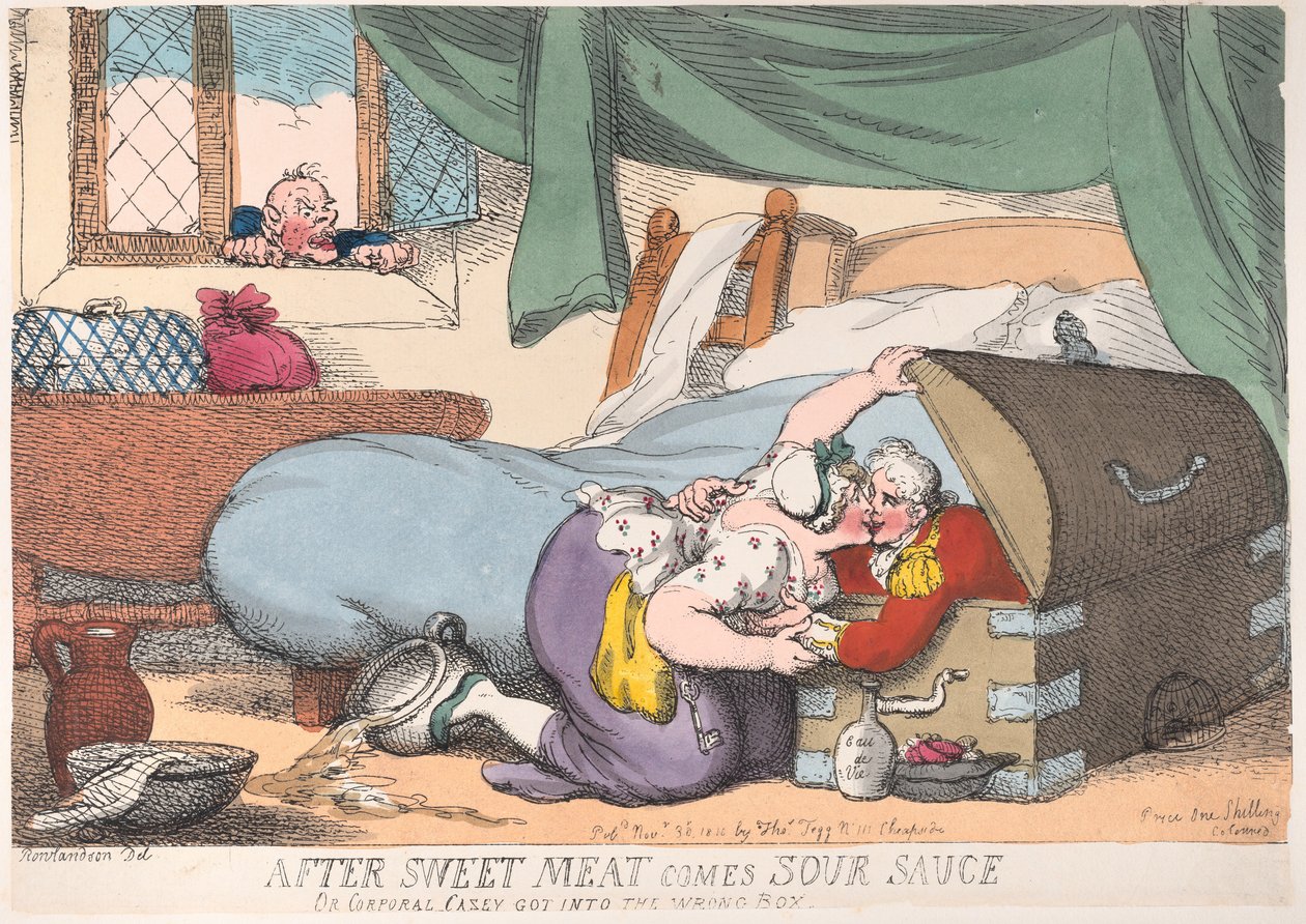 Depois da carne doce vem o molho azedo, ou o cabo Casey entrou na caixa errada, ..., 30 de novembro de 1810. de Thomas Rowlandson