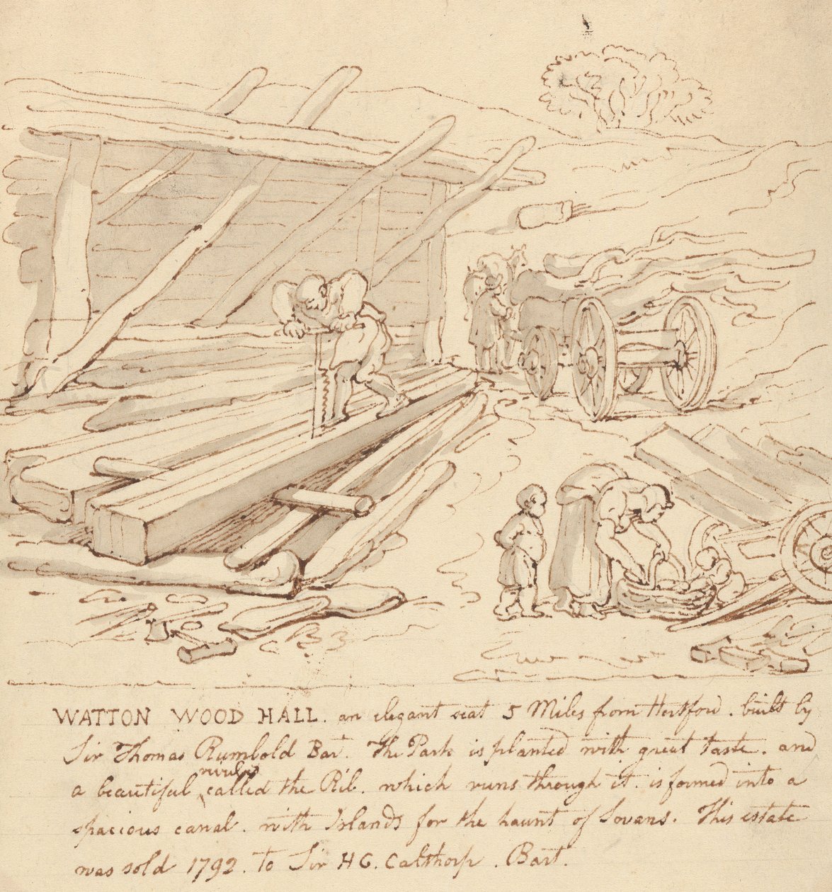 Desenho do álbum de Thomas Rowlandson