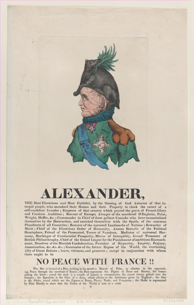 Alexandre, abril de 1814., abril de 1814. de Thomas Rowlandson