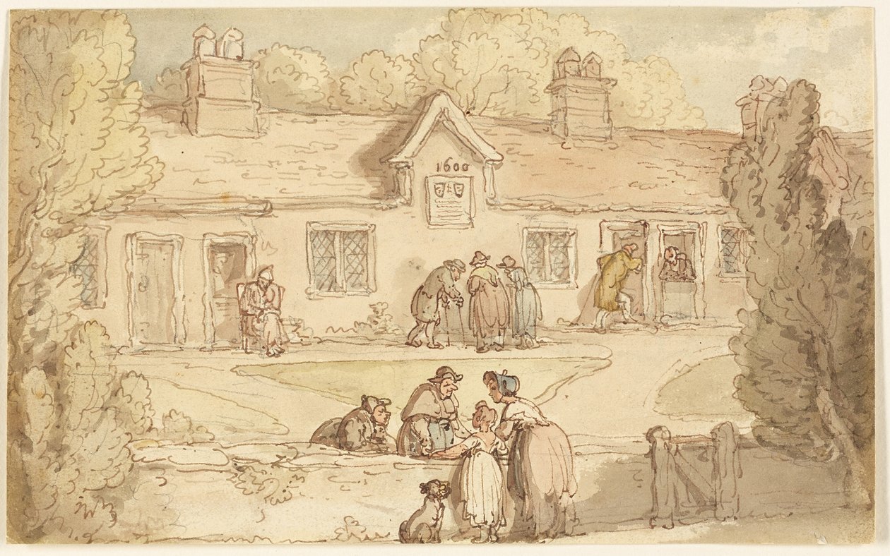Alms House of Tottenham de Thomas Rowlandson