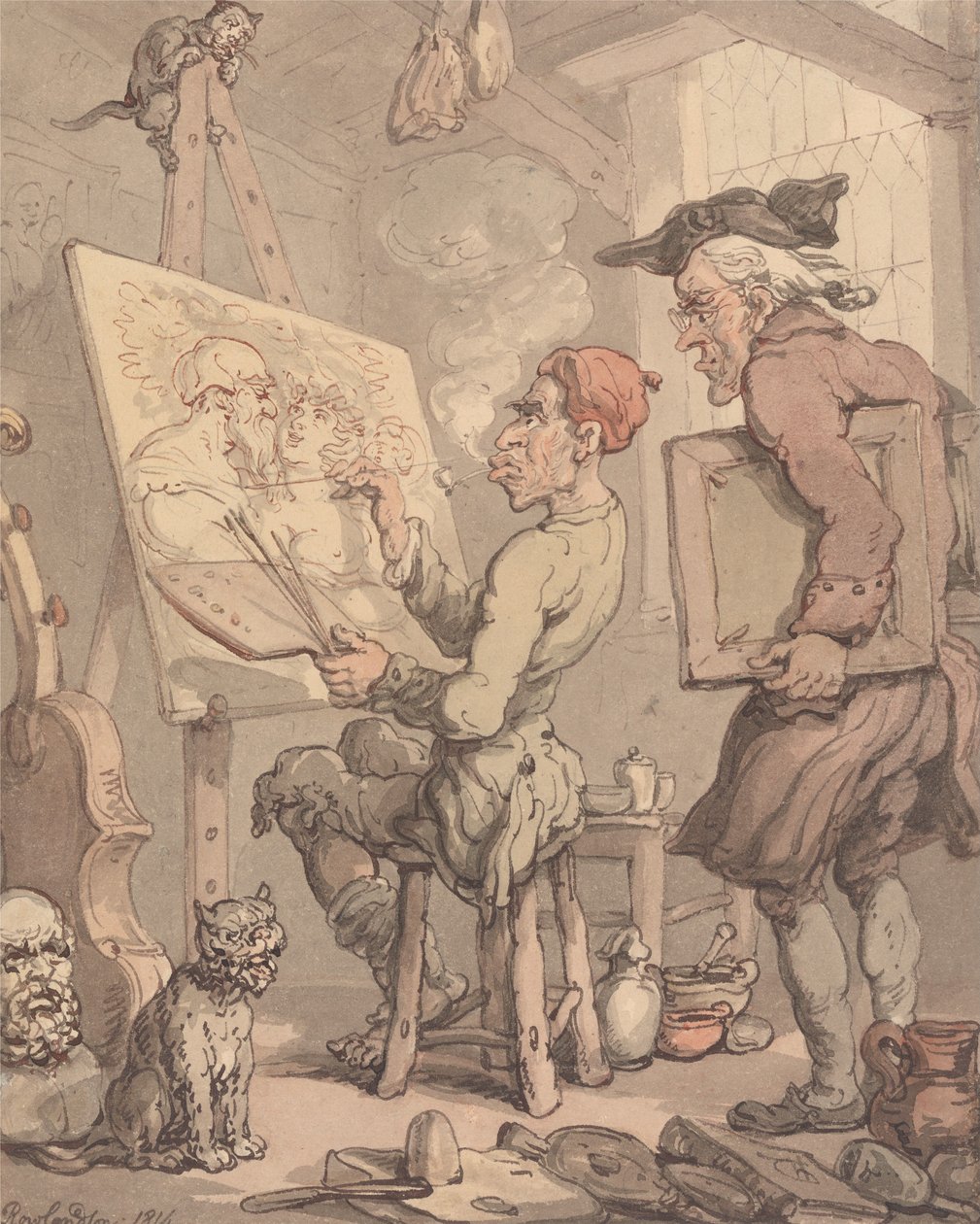 O Estúdio de um Artista de Thomas Rowlandson