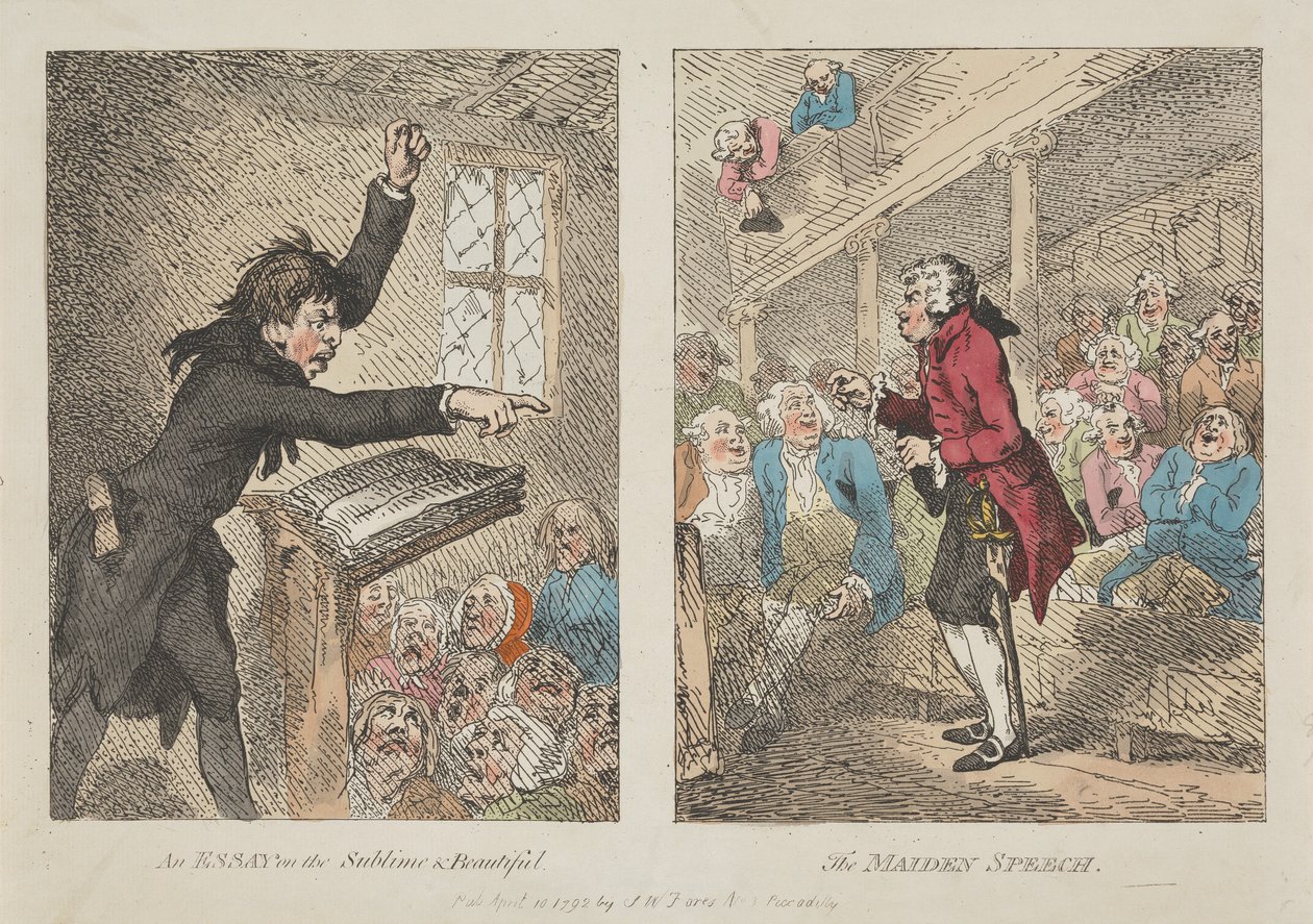 Ensaio sobre o Sublime e o Belo, O Discurso da Donzela de Thomas Rowlandson