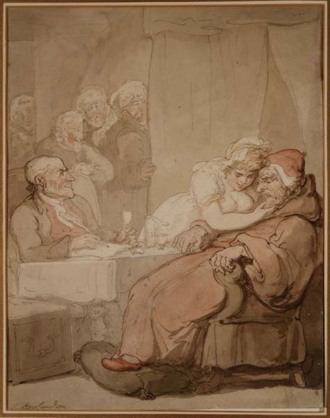An Eye on the Will (caneta e tinta, aguarela) de Thomas Rowlandson