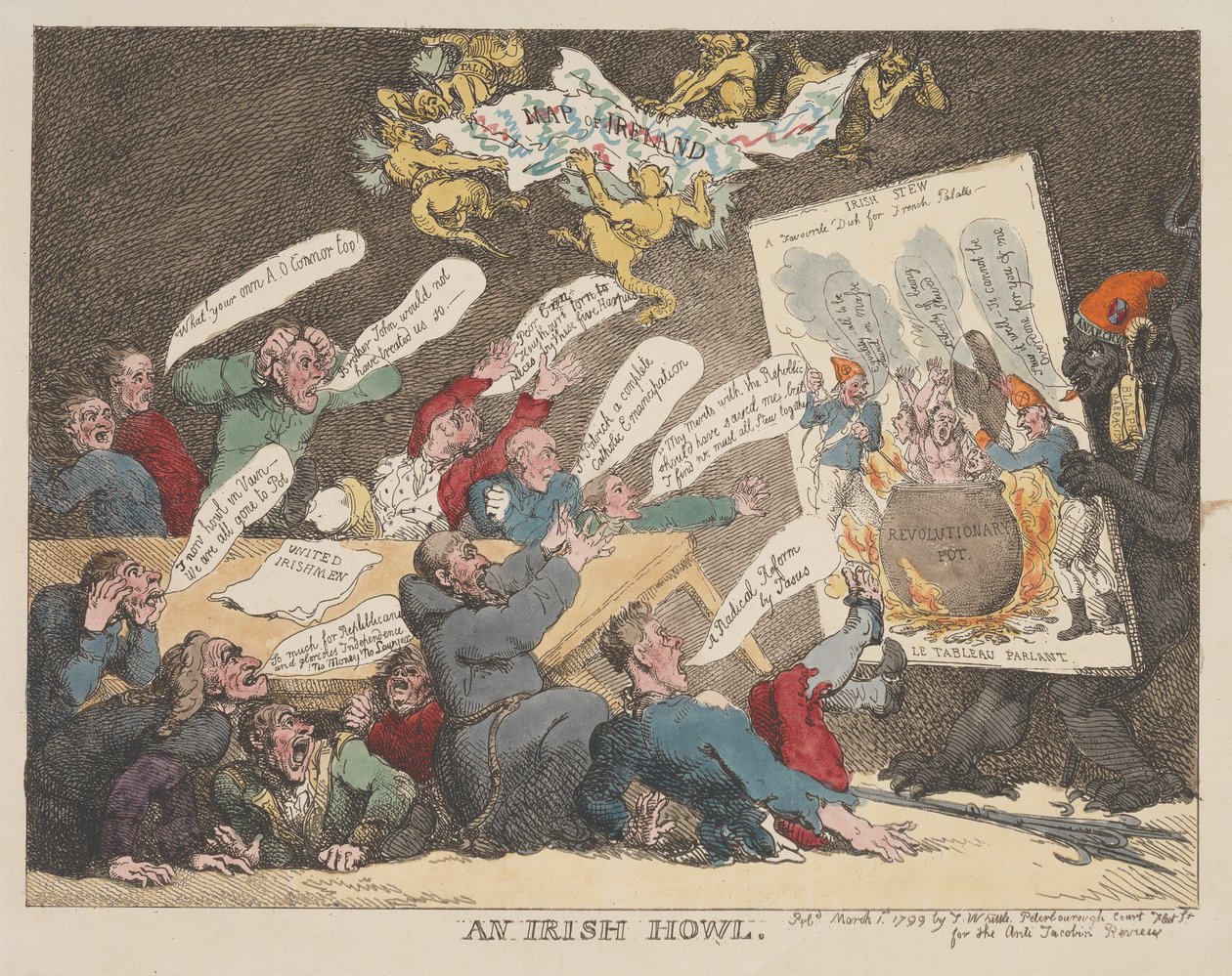 Um uivo irlandês de Thomas Rowlandson