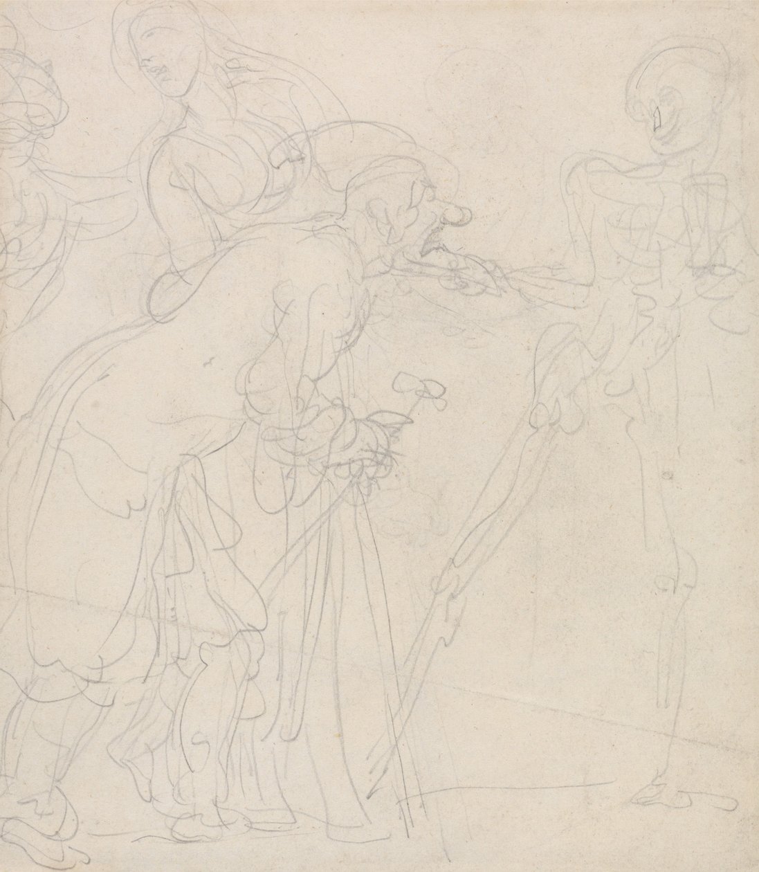 Um velho desafiado pela morte de Thomas Rowlandson