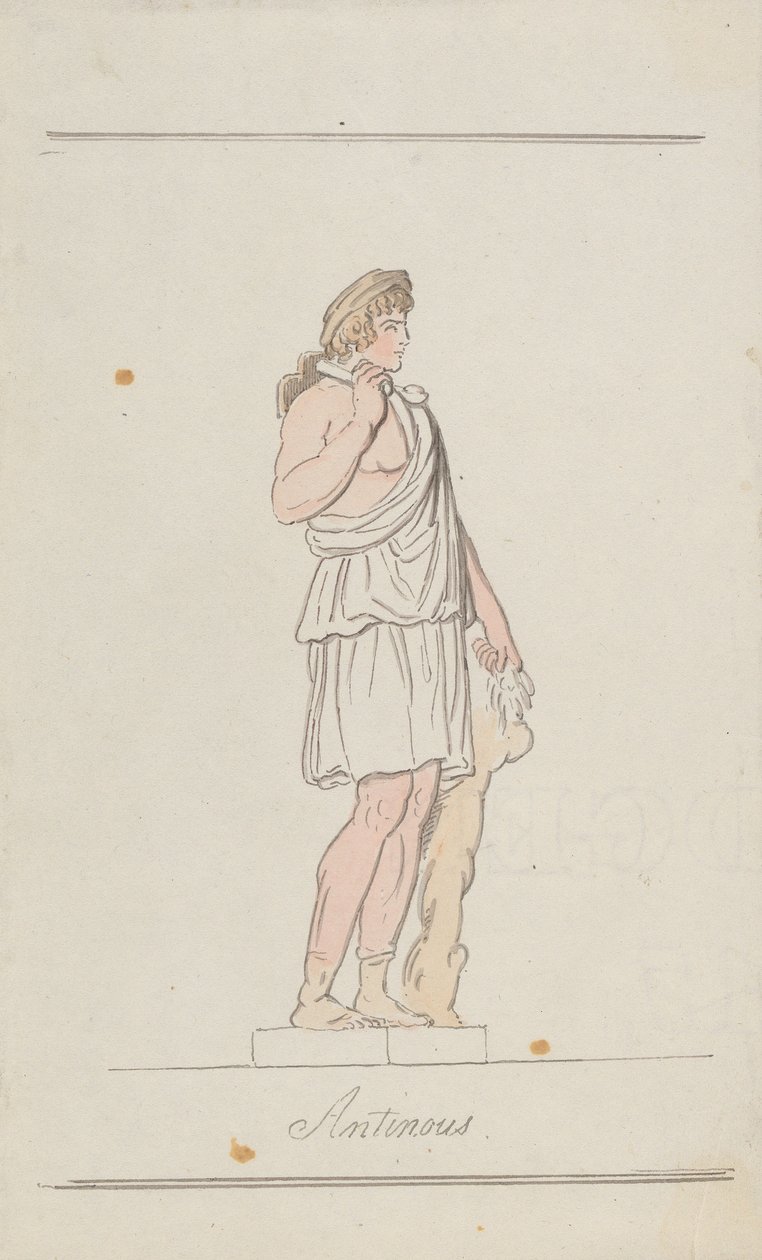 Antínoo no papel de Aristeu de Thomas Rowlandson