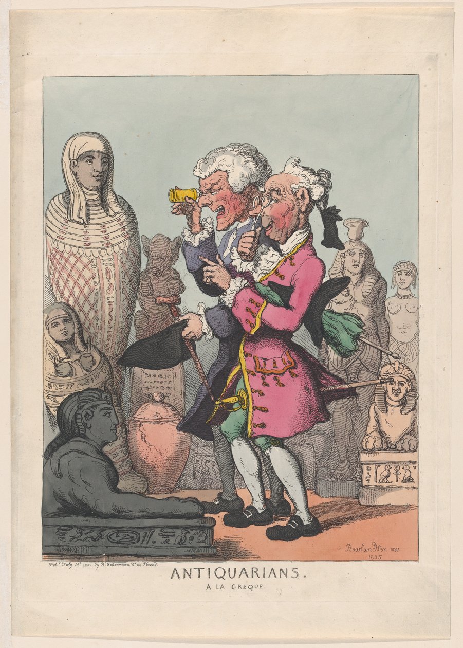 Antiquários à la Greque, 14 de julho de 1805., 14 de julho de 1805. de Thomas Rowlandson