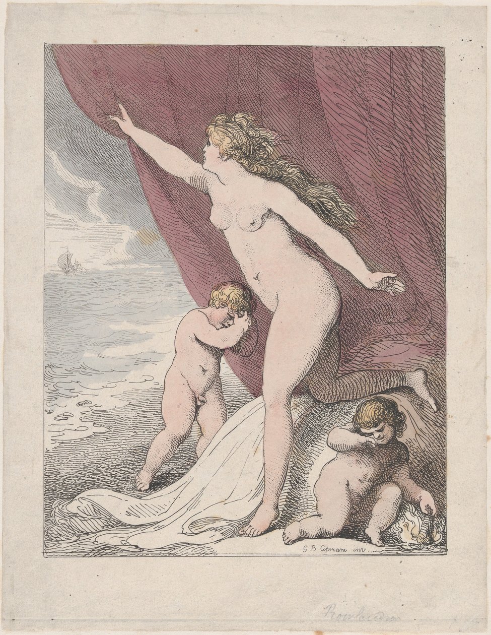 Ariadne abandonada por Teseu, 1790-99., 1790-99. de Thomas Rowlandson