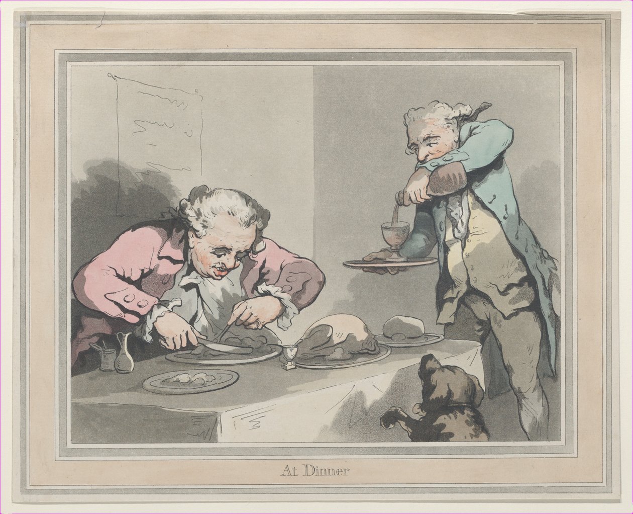 No Jantar, 1790., 1790. de Thomas Rowlandson