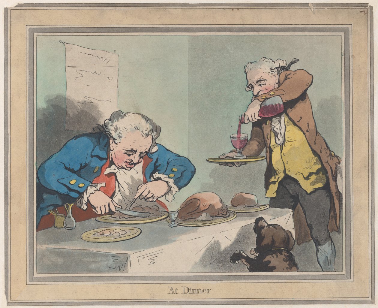 No Jantar, 5 de novembro de 1792., 5 de novembro de 1792. de Thomas Rowlandson