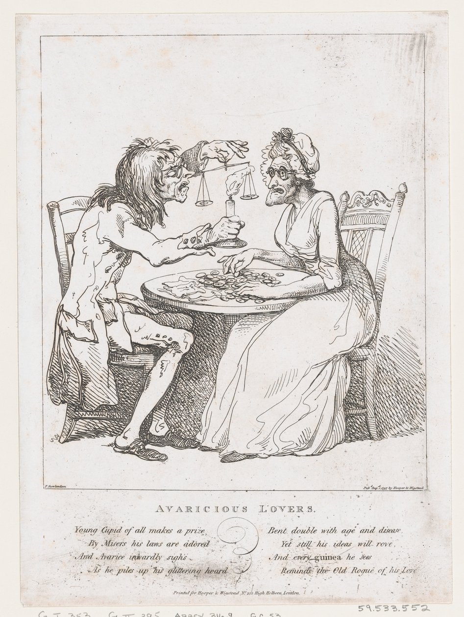 Amantes Avarentos, 1º de agosto de 1797., 1º de agosto de 1797. de Thomas Rowlandson