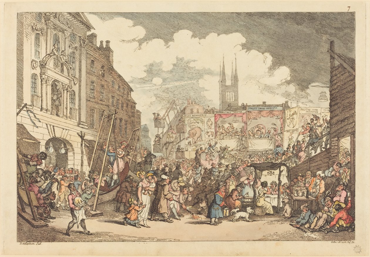 Feira de Bartolomeu de Thomas Rowlandson