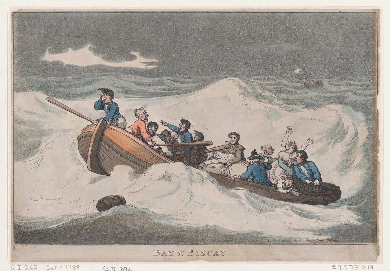 Golfo da Biscaia, setembro de 1789., setembro de 1789. de Thomas Rowlandson