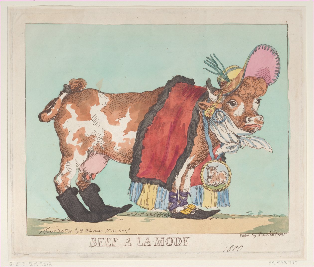 Beef à la Mode, 14 de fevereiro de 1800., 14 de fevereiro de 1800. de Thomas Rowlandson