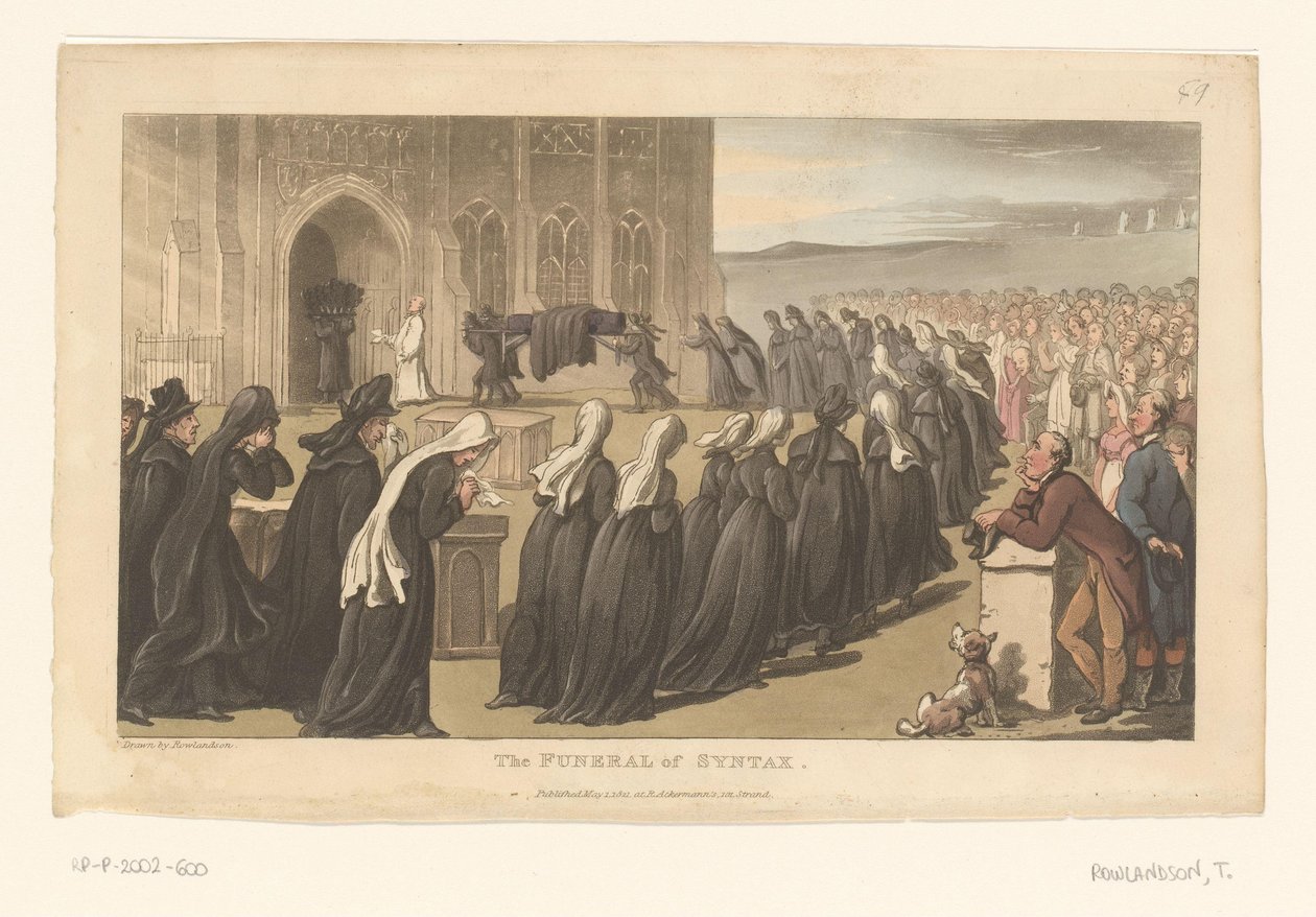 Funeral do Syntax de Thomas Rowlandson