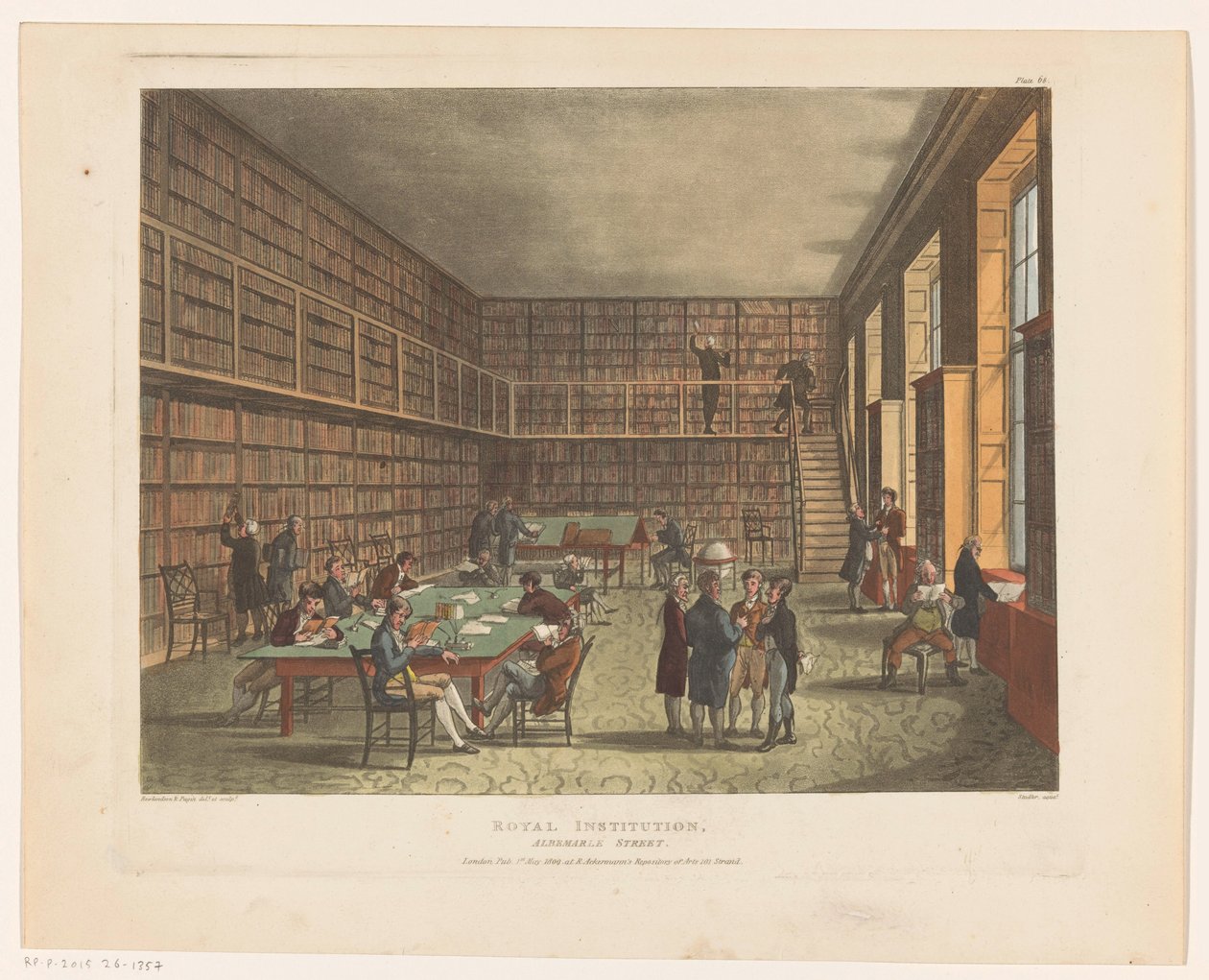 Bibliotheek van de Royal Institution te Londen
Instituição Real, Rua Albemarle (título sobre o objecto) de Thomas Rowlandson