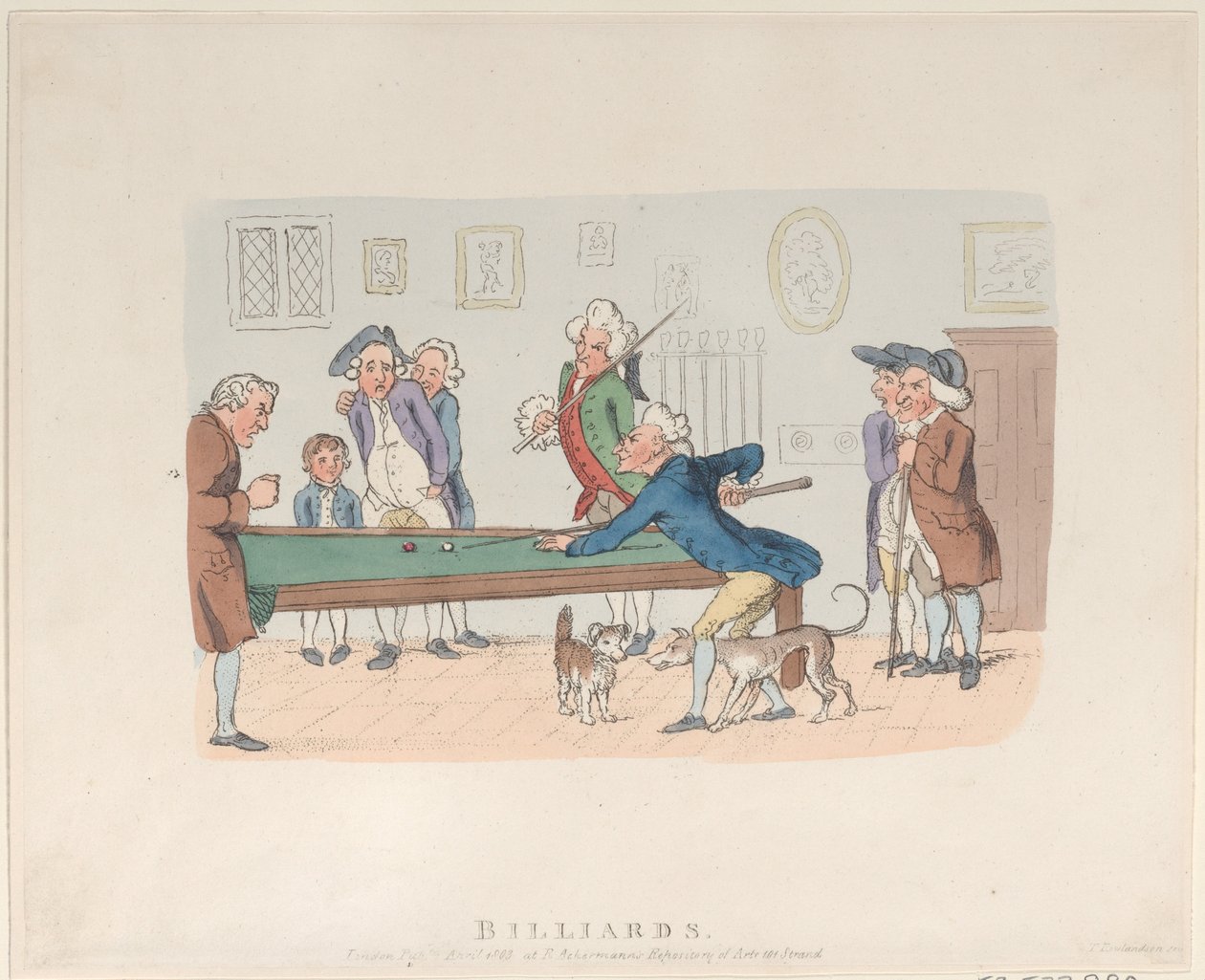 Bilhar, Abril de 1803., Abril de 1803. de Thomas Rowlandson