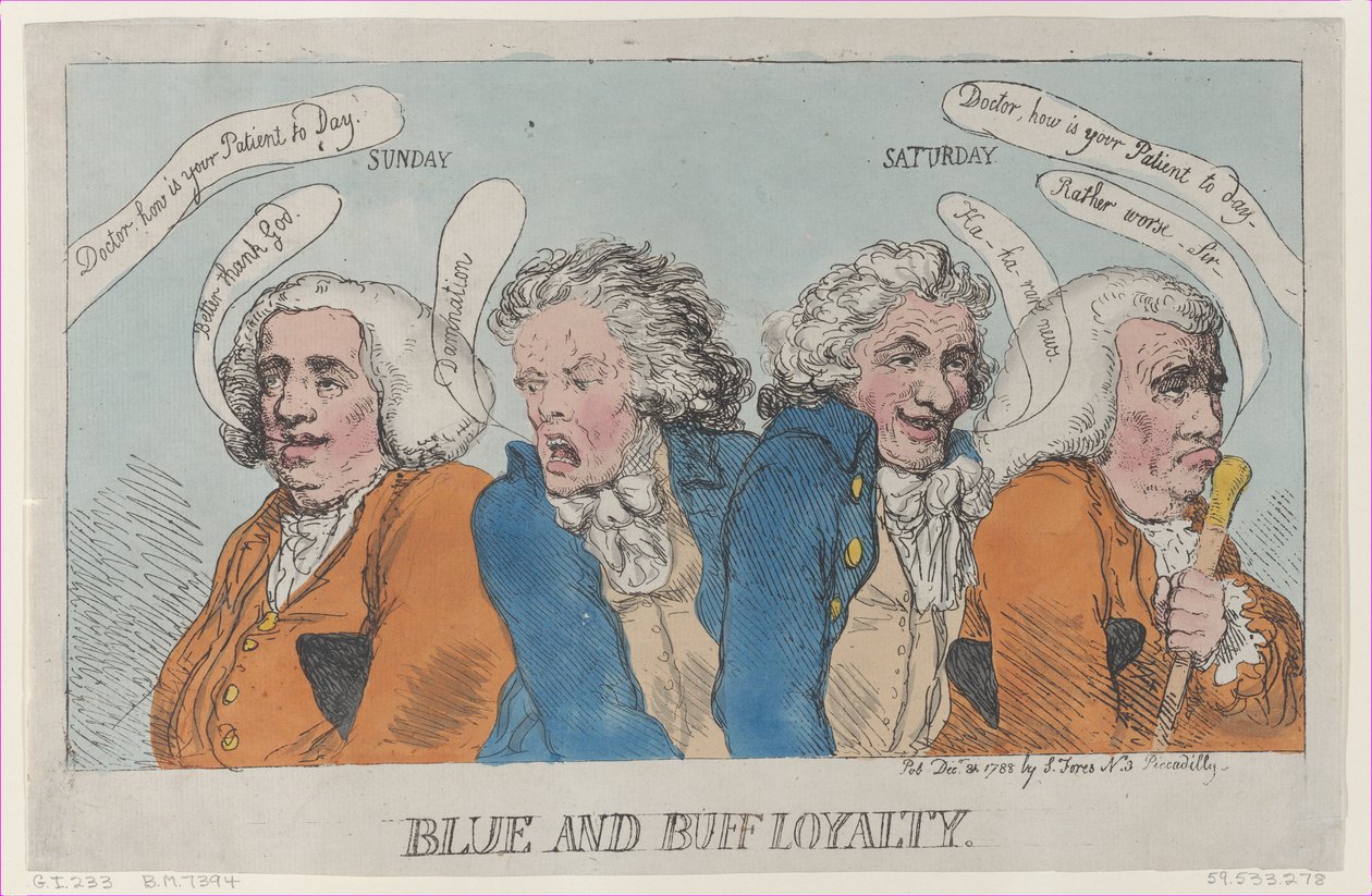 Lealdade Azul e Buff, 31 de dezembro de 1788., 31 de dezembro de 1788. de Thomas Rowlandson