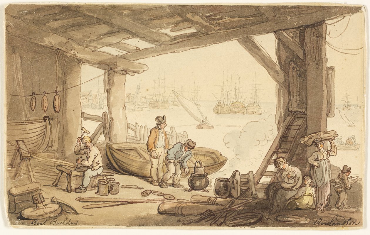 Construtores de barcos de Thomas Rowlandson