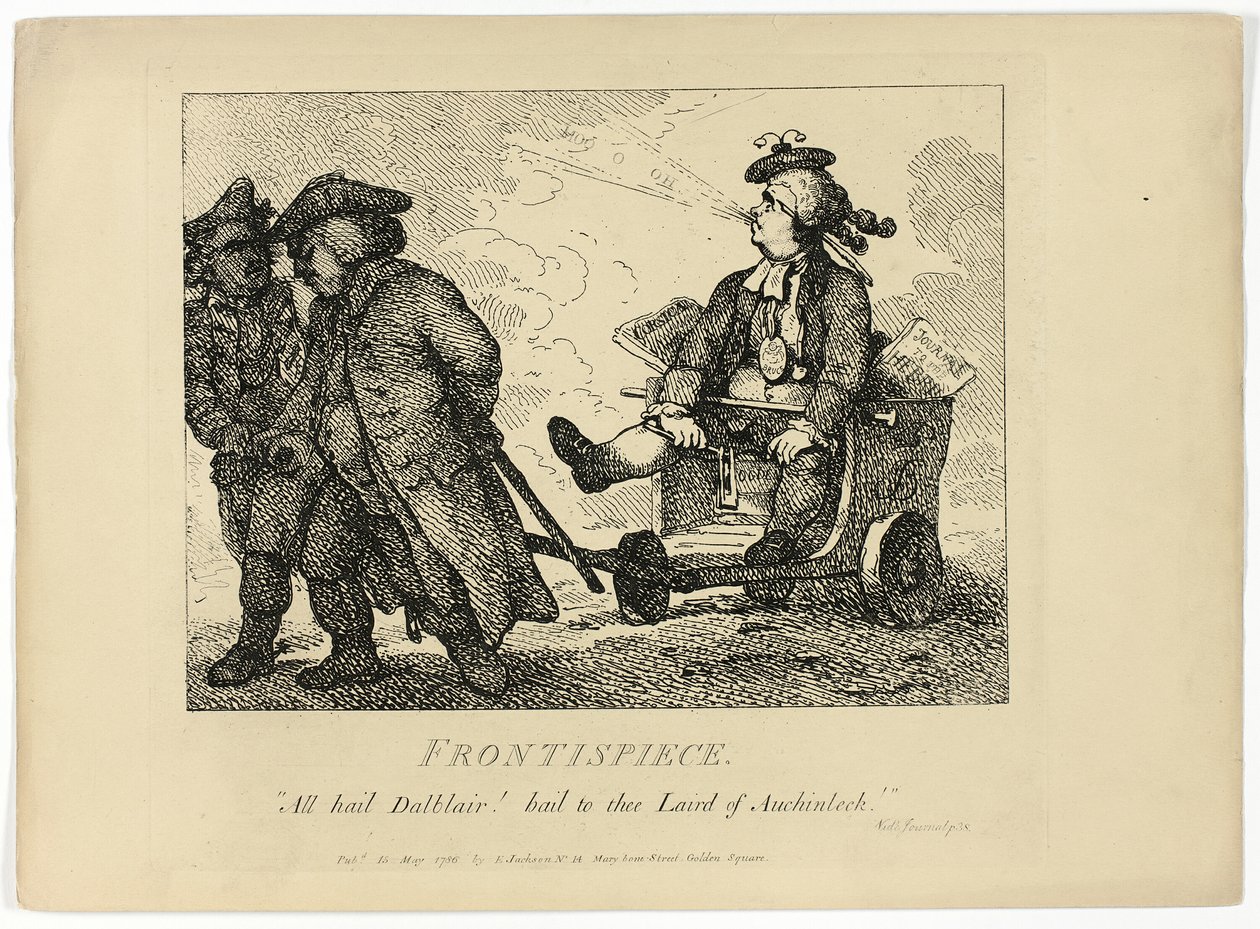 Viagem de Boswell às Hébridas: Frontispício de Thomas Rowlandson
