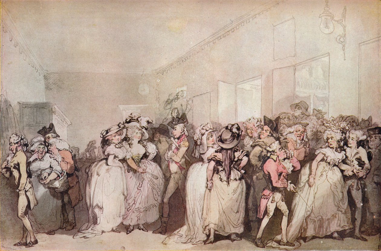 Espreguiçadeiras Box Lobby de 1785, c1785 de Thomas Rowlandson