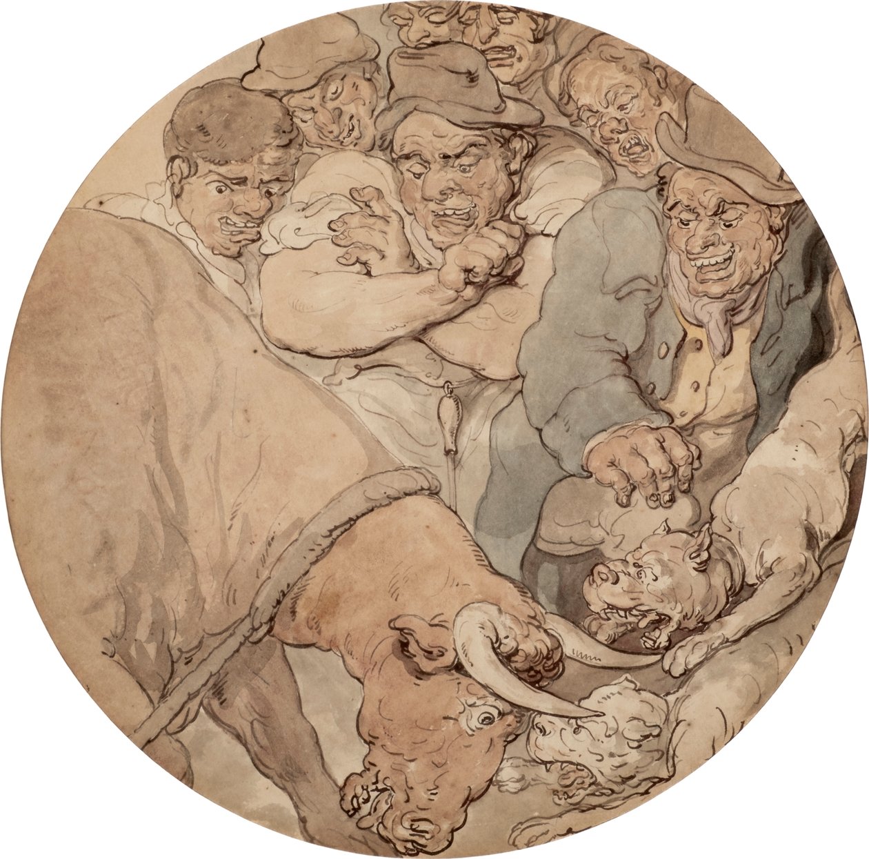 Bull Baiting 1810s (litografia) de Thomas Rowlandson