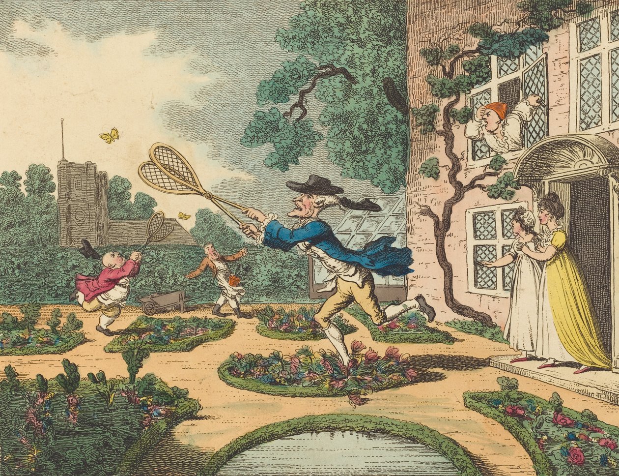 Butterfly Hunting, 1806. de Thomas Rowlandson