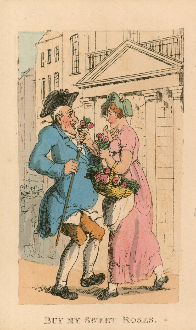 Comprar as minhas rosas doces (gravação a cores) de Thomas Rowlandson