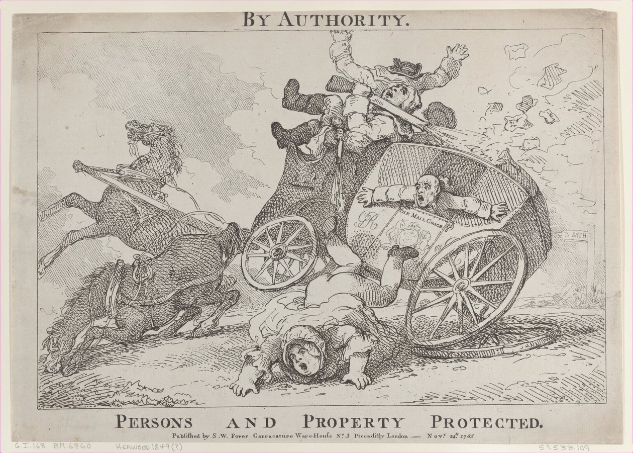 Por Autoridade. Pessoas e bens protegidos, 24 de novembro de 1785., 24 de novembro de 1785. de Thomas Rowlandson