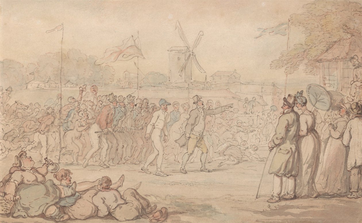 A Corrida de Rally do Capitão Barclay - A Chegada de Thomas Rowlandson