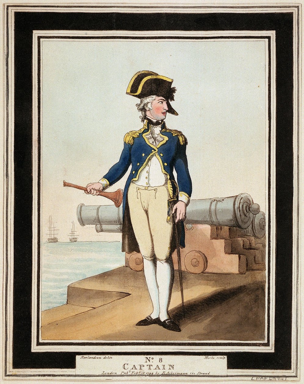 Capitão da Marinha Real no século XVIII de Thomas Rowlandson
